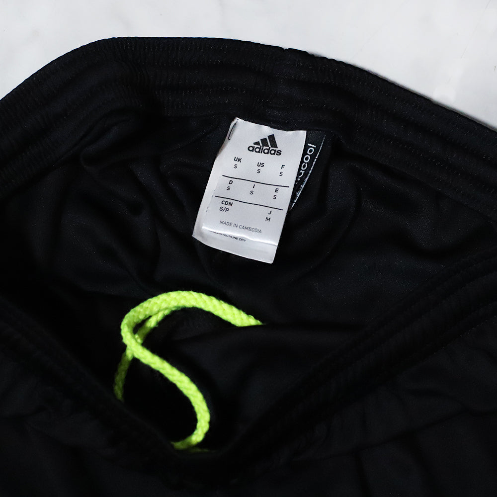 Adult Small Chelsea FC Adidas Shorts Black with Neon Green Accents