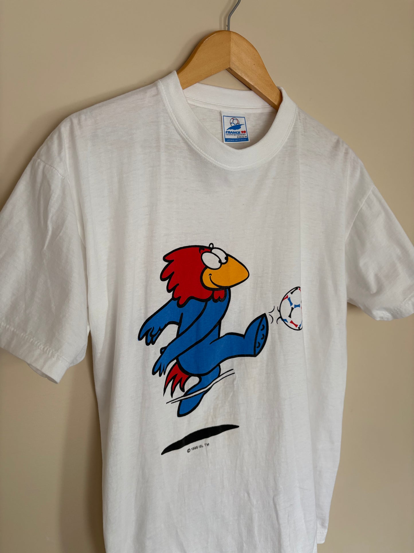 Vintage 1998 World Cup France Mascot Shirt "Footie"