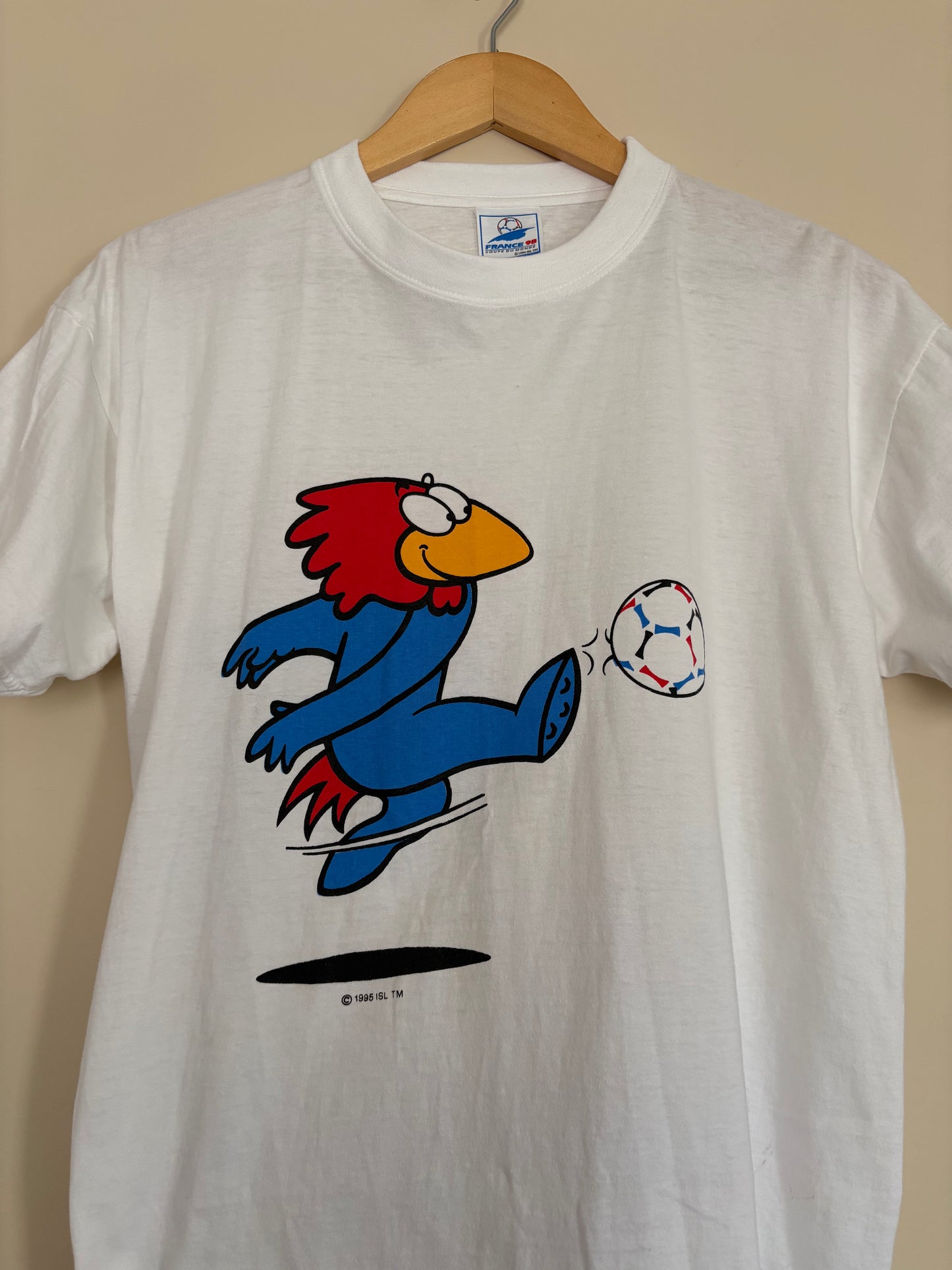 Vintage 1998 World Cup France Mascot Shirt "Footie"