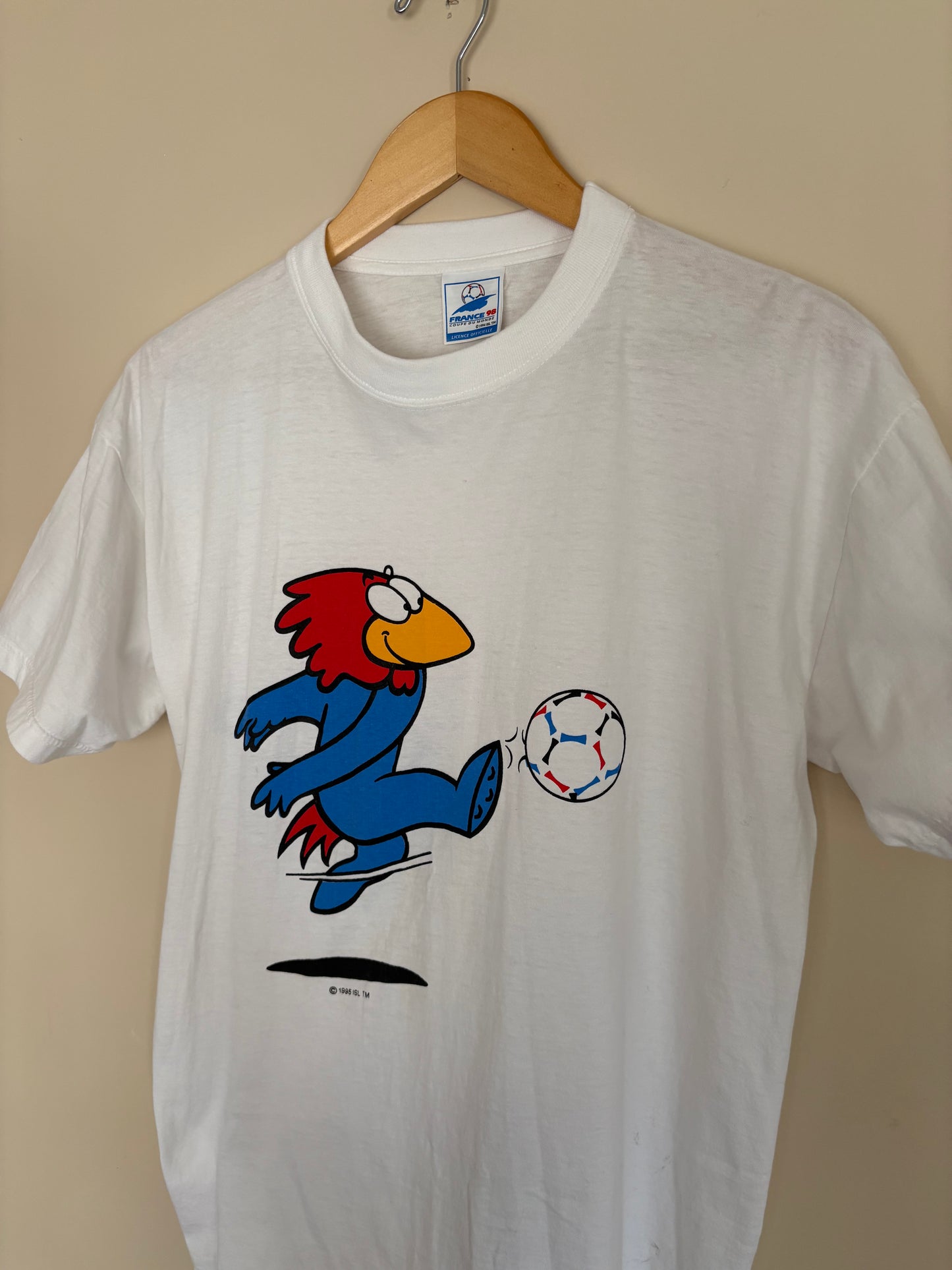 Vintage 1998 World Cup France Mascot Shirt "Footie"